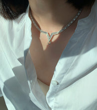 Load image into Gallery viewer, LUOWEND 18K White Gold Fine Jewelry Real Natural Diamond Necklace for Women
