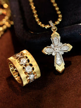 Load image into Gallery viewer, LUOWEND 18K Yellow Gold Fine Jewelry Real Natural Diamond Pendant for Women
