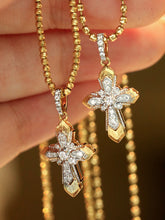 Load image into Gallery viewer, LUOWEND 18K Yellow Gold Fine Jewelry Real Natural Diamond Pendant for Women
