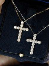 Load image into Gallery viewer, LUOWEND 18K White/Yellow Gold Real Natural Diamond Necklace for Women
