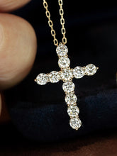 Load image into Gallery viewer, LUOWEND 18K White/Yellow Gold Real Natural Diamond Necklace for Women
