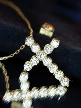 Load image into Gallery viewer, LUOWEND 18K White/Yellow Gold Real Natural Diamond Necklace for Women
