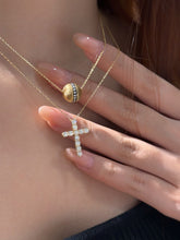 Load image into Gallery viewer, LUOWEND 18K White/Yellow Gold Real Natural Diamond Necklace for Women

