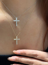 Load image into Gallery viewer, LUOWEND 18K White/Yellow Gold Real Natural Diamond Necklace for Women

