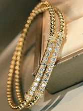 Load image into Gallery viewer, LUOWEND 18K Yellow Gold Fine Jewelry Real Natural Diamond Bracelet for Women
