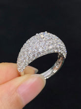 Load image into Gallery viewer, LUOWEND 18K White Gold Fine Jewelry Real Natural Diamond Ring for Women
