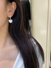 Load image into Gallery viewer, LUOWEND 18K White Gold Fine Jewelry Real Natural Diamond Drop Earrings for Women
