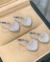 Load image into Gallery viewer, LUOWEND 18K White Gold Fine Jewelry Real Natural Diamond Drop Earrings for Women
