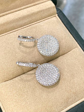 Load image into Gallery viewer, LUOWEND 18K White Gold Fine Jewelry Real Natural Diamond Earrings for Women

