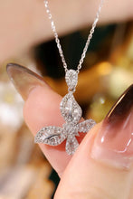 Load image into Gallery viewer, LUOWEND 18K White Gold Fine Jewelry Real Natural Diamond Pendant Necklace for Women
