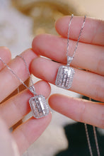 Load image into Gallery viewer, LUOWEND 18K White Gold Fine Jewelry Real Natural Diamond Pendant Necklace for Women
