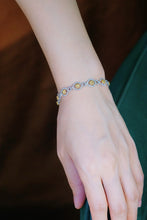 Load image into Gallery viewer, LUOWEND 18K White Gold Fine JEWELRY Real Natural Yellow Diamond Bracelet for Women
