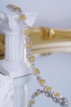 Load image into Gallery viewer, LUOWEND 18K White Gold Fine JEWELRY Real Natural Yellow Diamond Bracelet for Women
