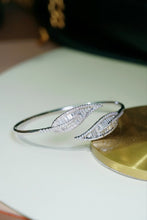 Load image into Gallery viewer, LUOWEND 18K White Gold Fine Jewelry Real Natural Diamond Bangle for Women
