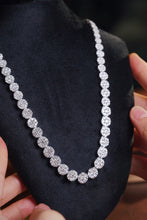 Load image into Gallery viewer, LUOWEND 18K White Gold Fine Jewelry Real Natural Diamond Necklace for Women
