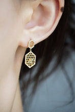 Load image into Gallery viewer, LUOWEND 18K Rose or Yellow Gold Real Natural Diamond Drop Earrings for Women
