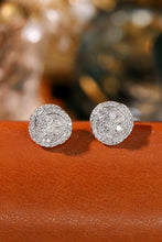 Load image into Gallery viewer, LUOWEND 18K White Gold Natural Diamond Stud Earrings for Women
