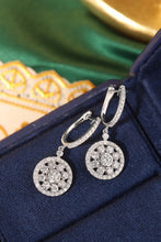 Load image into Gallery viewer, LUOWEND 18K White Gold Real Natural Diamond Earrings for Women

