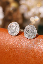 Load image into Gallery viewer, LUOWEND 18K White Gold Natural Diamond Stud Earrings for Women
