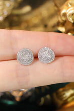 Load image into Gallery viewer, LUOWEND 18K White Gold Natural Diamond Stud Earrings for Women
