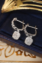 Load image into Gallery viewer, LUOWEND 18K White Gold Real Natural Diamond Hoop Earrings for Women

