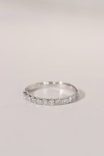 Load image into Gallery viewer, LUOWEND 18K White Gold Natural Diamond Ring for Women
