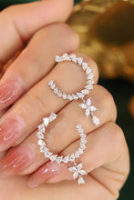 Load image into Gallery viewer, LUOWEND 18K White Gold Real Natural Diamond Drop Earrings for Women
