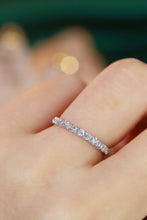 Load image into Gallery viewer, LUOWEND 18K White Gold Natural Diamond Ring for Women
