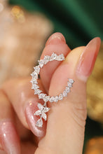 Load image into Gallery viewer, LUOWEND 18K White Gold Real Natural Diamond Drop Earrings for Women
