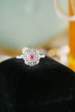 Load image into Gallery viewer, LUOWEND 18K White Gold Natural Pink Diamond Ring for Women
