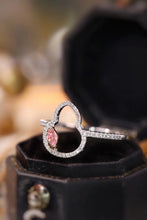 Load image into Gallery viewer, LUOWEND 18K White Gold Real Natural Pink Diamond Ring for Women
