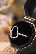 Load image into Gallery viewer, LUOWEND 18K White Gold Real Natural Pink Diamond Ring for Women
