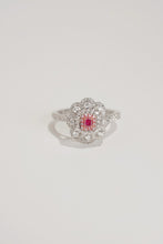 Load image into Gallery viewer, LUOWEND 18K White Gold Natural Pink Diamond Ring for Women
