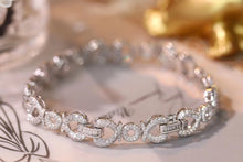 Load image into Gallery viewer, LUOWEND 18K White Gold Real Natural Diamond Bracelet for Women
