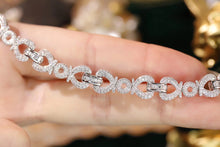 Load image into Gallery viewer, LUOWEND 18K White Gold Real Natural Diamond Bracelet for Women
