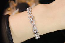 Load image into Gallery viewer, LUOWEND 18K White Gold Real Natural Diamond Bracelet for Women
