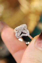 Load image into Gallery viewer, LUOWEND 18K White or Yellow Gold Real Natural Diamond Ring for Women
