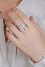 Load image into Gallery viewer, LUOWEND 18K White Gold Natural Pink Diamond Ring for Women
