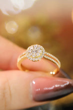 Load image into Gallery viewer, LUOWEND 18K Yellow Gold Real Natural Diamond Ring for Women
