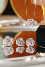 Load image into Gallery viewer, LUOWEND 18K White Gold Natural Pink Diamond Earrings for Women
