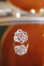 Load image into Gallery viewer, LUOWEND 18K White Gold Natural Pink Diamond Ring for Women

