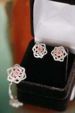 Load image into Gallery viewer, LUOWEND 18K White Gold Natural Pink Diamond Ring for Women
