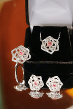 Load image into Gallery viewer, LUOWEND 18K White Gold Natural Pink Diamond Ring for Women
