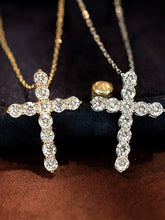 Load image into Gallery viewer, LUOWEND 18K White/Yellow Gold Real Natural Diamond Necklace for Women

