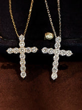 Load image into Gallery viewer, LUOWEND 18K White/Yellow Gold Real Natural Diamond Necklace for Women
