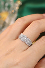Load image into Gallery viewer, LUOWEND 18K White Gold Real Natural Diamond Ring for Women
