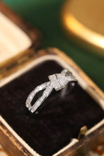 Load image into Gallery viewer, LUOWEND 18K White Gold Real Natural Diamond Ring for Women
