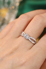 Load image into Gallery viewer, LUOWEND 18K White Gold Real Natural Diamond Ring for Women
