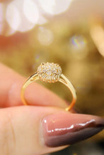Load image into Gallery viewer, LUOWEND 18K White or Yellow Gold Real Natural Diamond Ring for Women
