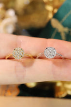 Load image into Gallery viewer, LUOWEND 18K White or Yellow Gold Real Natural Diamond Ring for Women
